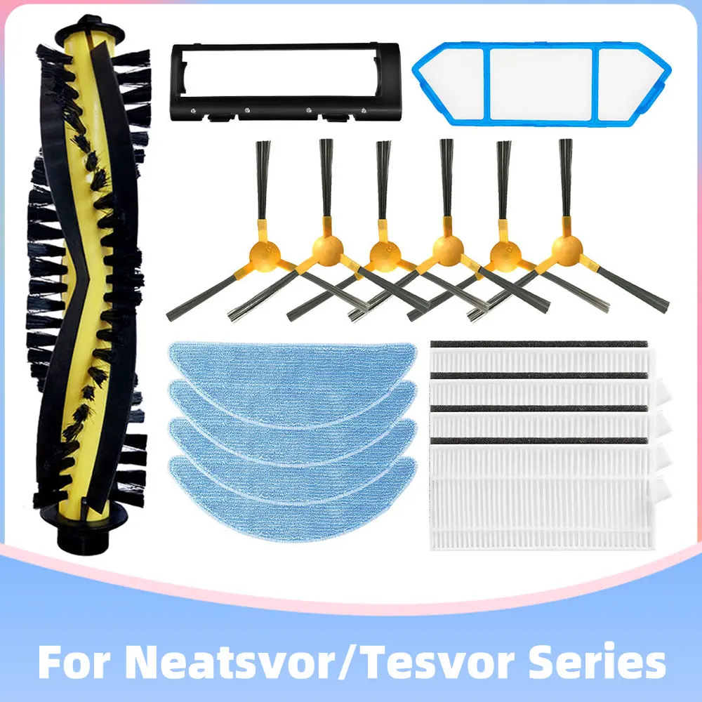 Filtro Hepa para fregona, cepillo principal para Neatsvor X500 X520 X600 Pro Tesvor X500 T8 S6 Ikhos Create NetBot S15, piezas de repuesto para aspiradora