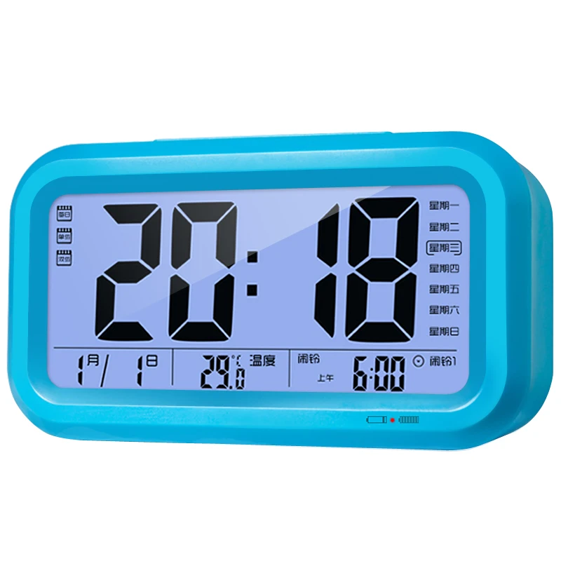 Многофункциональные цифровые портативные часы с будильником простые