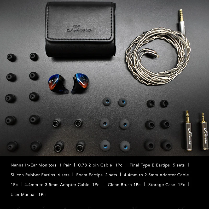 

KINERA NAN NA 2.0 Pro In Ear Earphone 2EST+1DD+1BA HIFI DJ Monitor Earbuds with 2.5mm 3.5mm Adapter 0.78 2Pin Cable Headphone