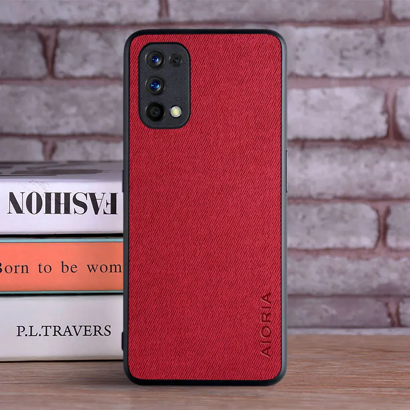 case for oppo realme 7 pro realme 7 5g coque luxury textile leather skin soft hard phone cover for oppo realme 7 pro case funda free global shipping