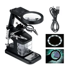 Подставка для паяльной станции, сварочная, 34, 525X, увеличительное стекло зажим для стеклянных зажимов, 3 рука, настольная лупа, инструмент для ремонта пайки