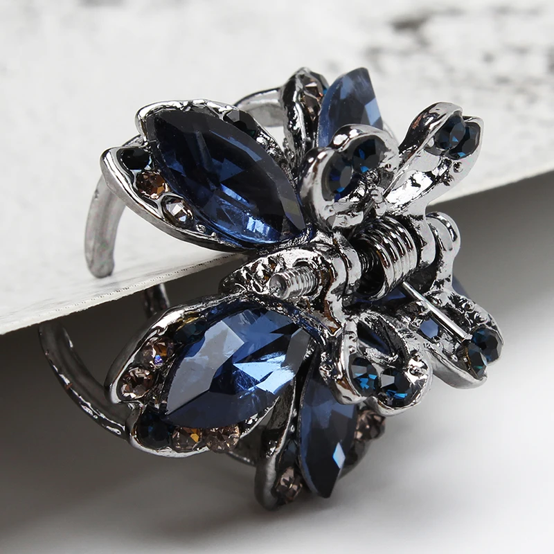 Женские заколки для волос с павлиньими когтями большие стразы свадебные