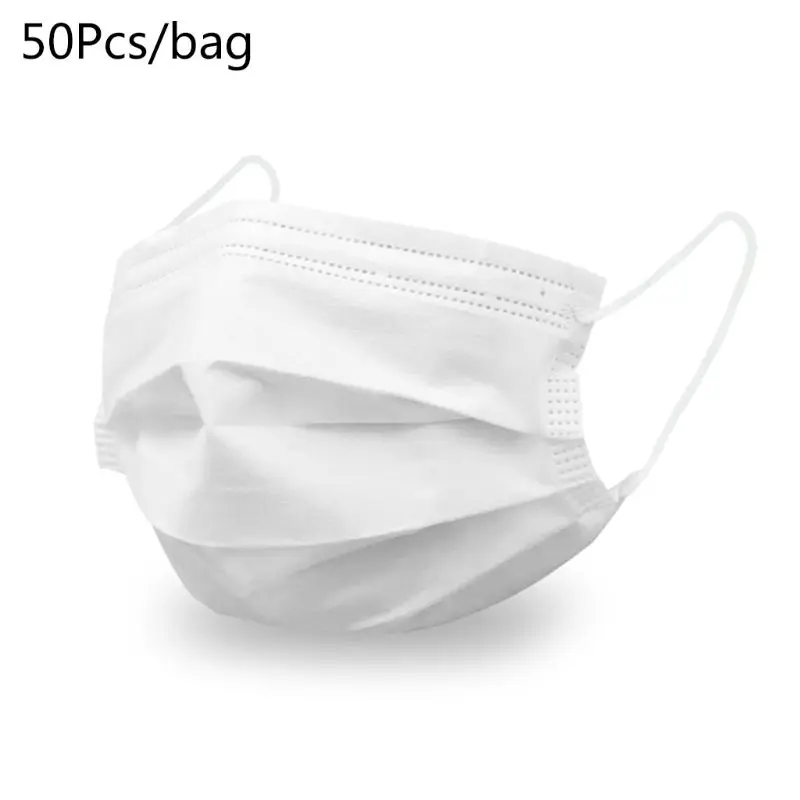 

50Pcs/Set 3 Layers Disposable Mouth Mask Melt-Blown Non-Woven Earloop For Halloween Christmas