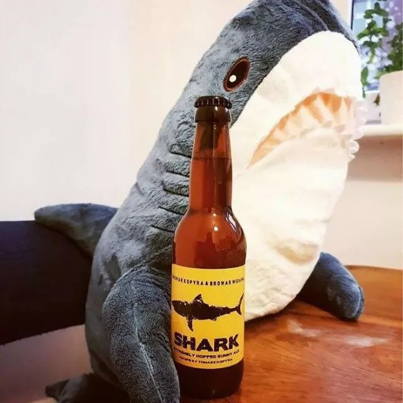 Самая популярная плюшевая Акула мягкая игрушка набивная розовая детский подарок