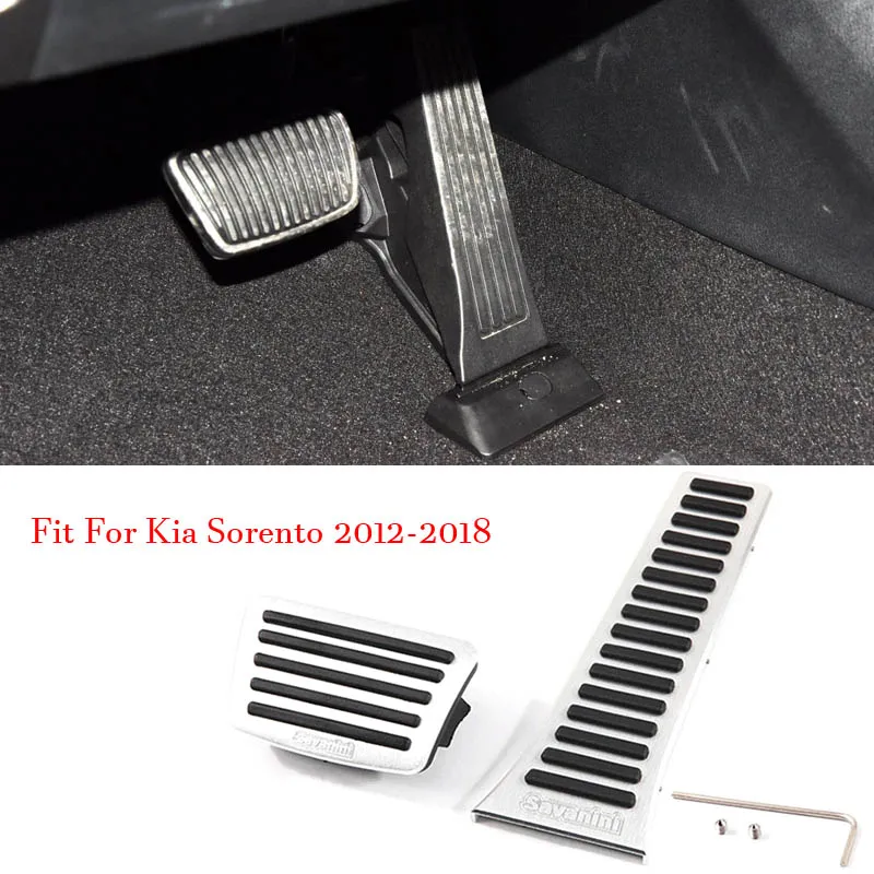

Alloy Accelerator Gas Brake Footrest Pedal Plate Pad Cover Fit For Kia Sorento 2012-2018 AT