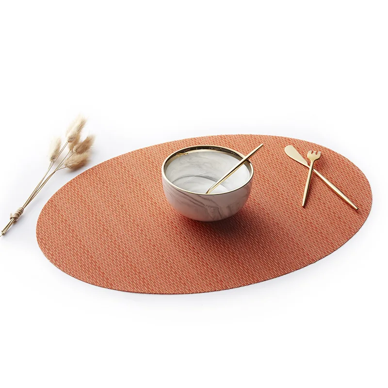 

Oval Placemats for Dinning Table Decoration PVC Coffee Table Bowl Pad Table Cup Mat table coaster Kitchen Accessories