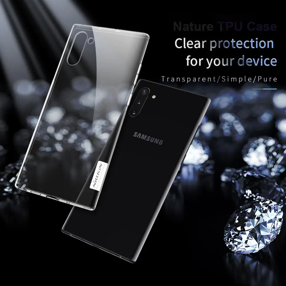 Чехол для Samsung Galaxy Note 10 + Nillkin Nature Мягкий ТПУ силиконовый прозрачный чехол-накладка