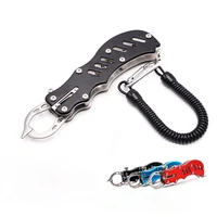 fish control grip high quality stainless steel lure fishing equipment portable fish clamps with lost hand rope fishing tools