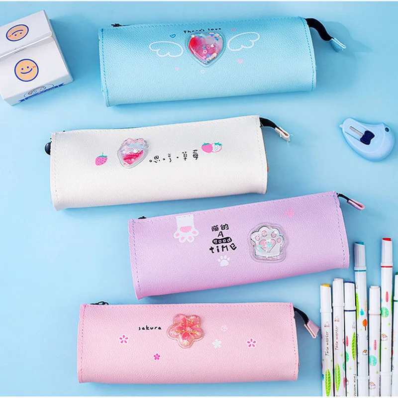 Простой Карандаш Чехол школьные принадлежности для студентов канцелярские