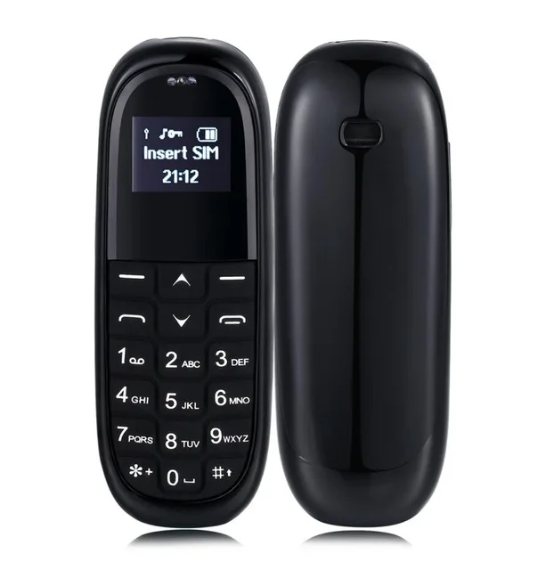 Black and White Подарок! AEKU KK1 bluetooth мини мобильный телефон bluetooth Dialer 0,66 ''волшебный голосовой сменный мобильный телефон PK GT Gtstar BM50 BM70 - Цвет: Black and White