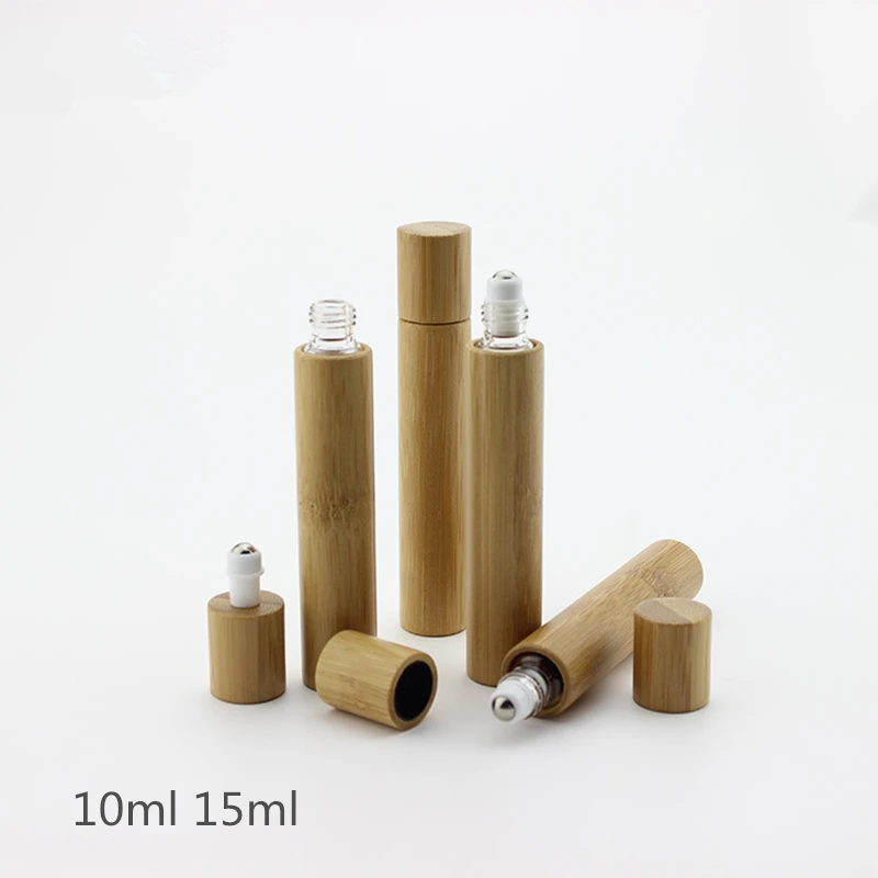 10 шт. мл 15 натуральный бамбук многоразового использования пустые эфирные масла