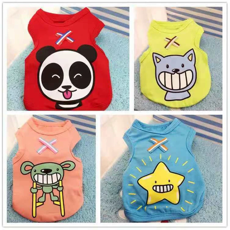 

Cute pet dog clothes for small dogs cats teddy french bulldog Pomeranian chihuahua summer dog vest thin XS-2XL