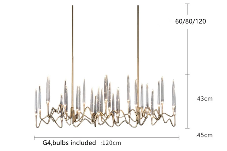 Роскошный Современный хрустальный подвесной светильник винтажный необычный G4