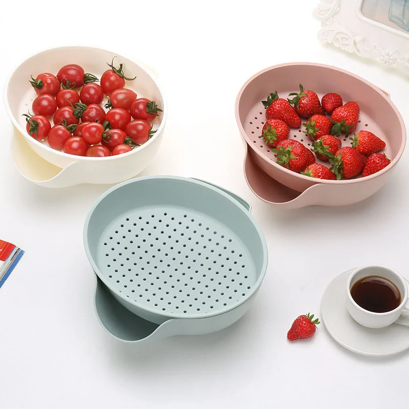 Сливная корзина фрукты Кухня Съемная двойная Слои конфетная тарелка полые