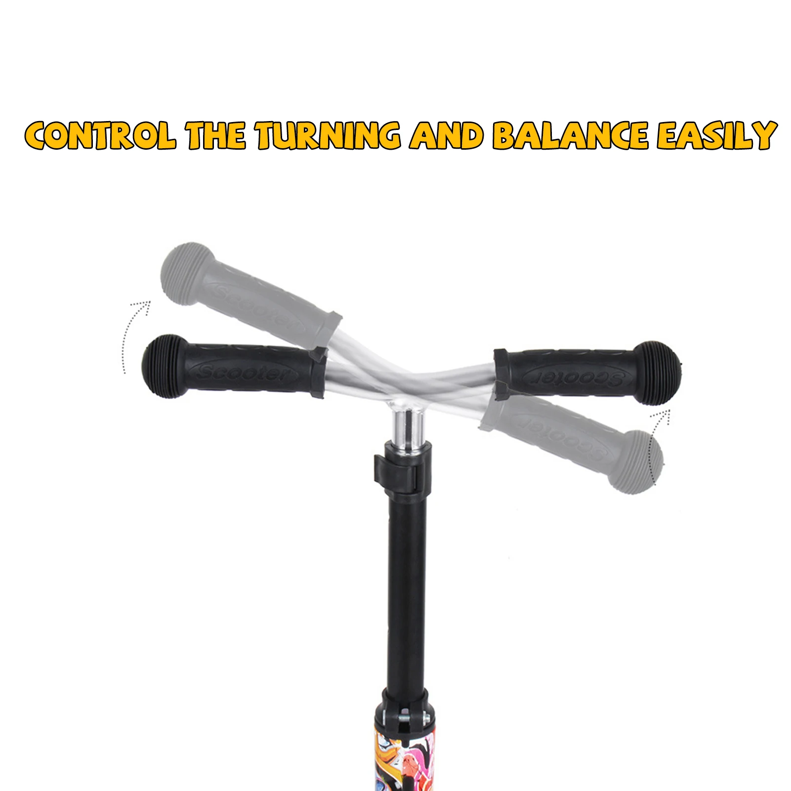 

2 In 1 Scooter and Balance Bike Big Wheels Scooter Folding Kick Scooter for Toddlers 3-12 Year with Adjustable Height and Seat