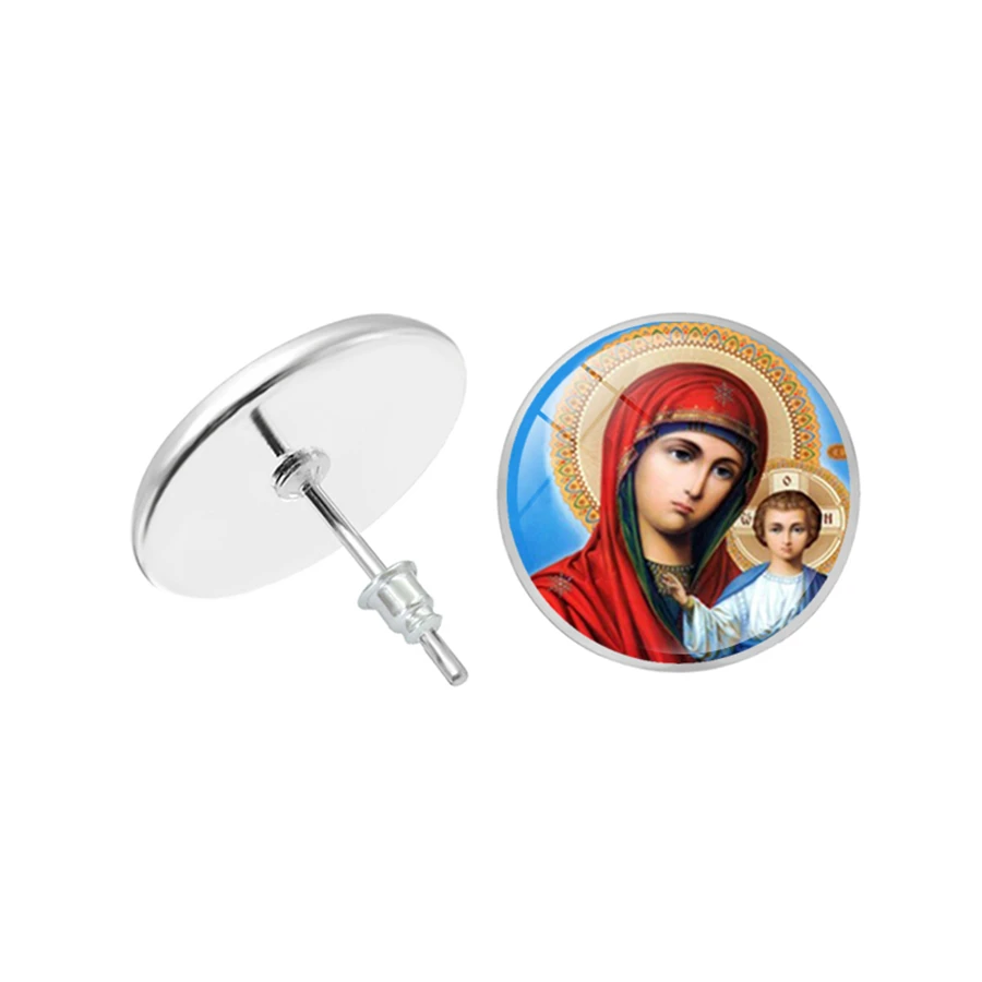 Девы Марии мать ребенка серьги Иисус Христос христианский гвоздики Картина