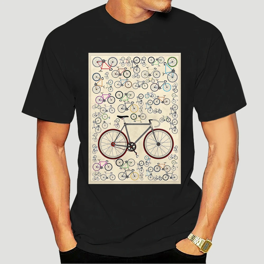 

Men's Funny Love Fixie Road Bikes Printed T Shirt Bicycle Lovers Design Boy T-Shirt Summer Humor Men Novelty O-neck Tees 2399X