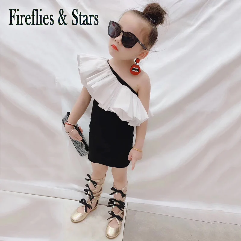 Летнее платье-жилет для девочек детское платье на бедрах Детская уличная одежда