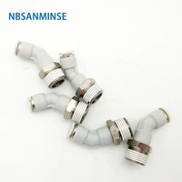 nbsanminse 10pcslot pl45 c elbow air fitting pneumatic plastic air push in fittings low pressure automation pneumatic parts