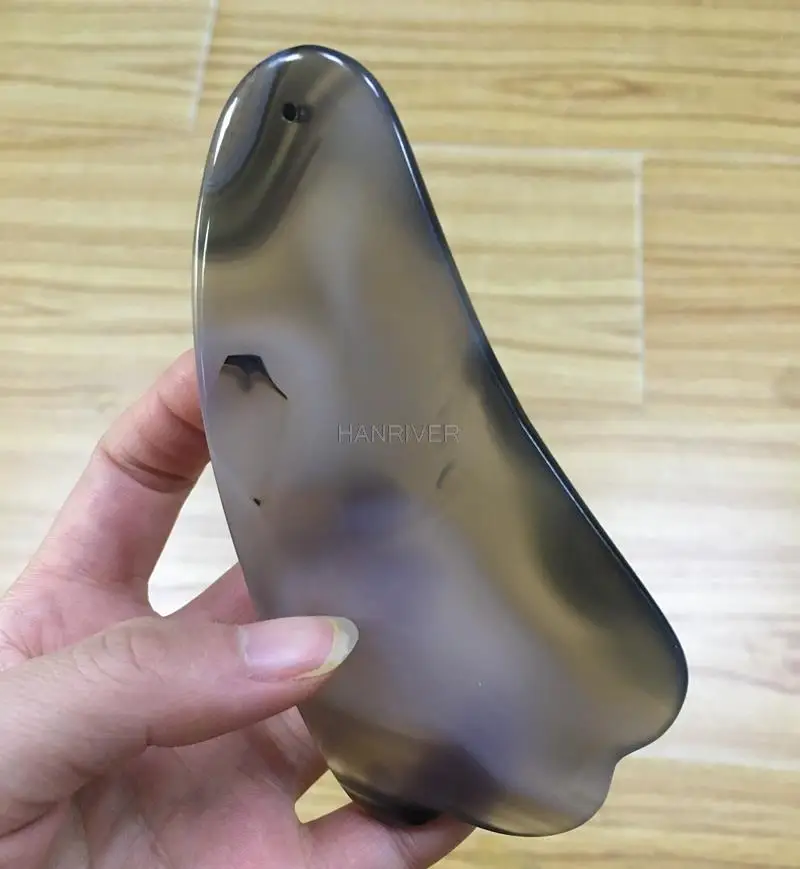 Agate Gouache Scraper Natural Jade Guasha Board Facial Eye Scraping Massage Stone Acupuncture Therapy Spa Health Care Gua Sha | Красота и