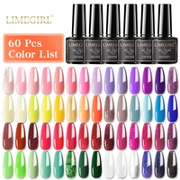 limegirl multiple colour gel nail polish set 80 colors semi permanent uv led gel varnish soak off nail lacquers base top coat