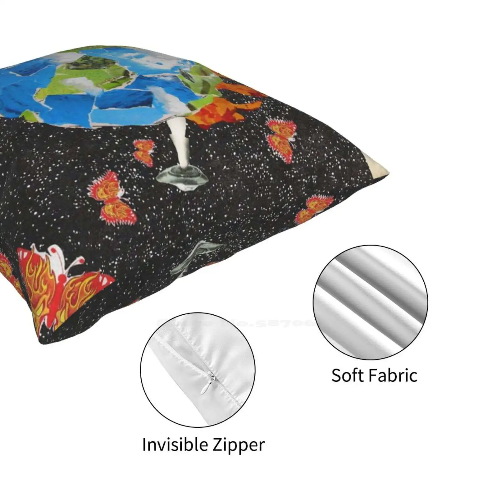 Наволочка World Rage красивая наволочка в стиле рэп хип-хоп музыка поп-рэпер Инди РНБ