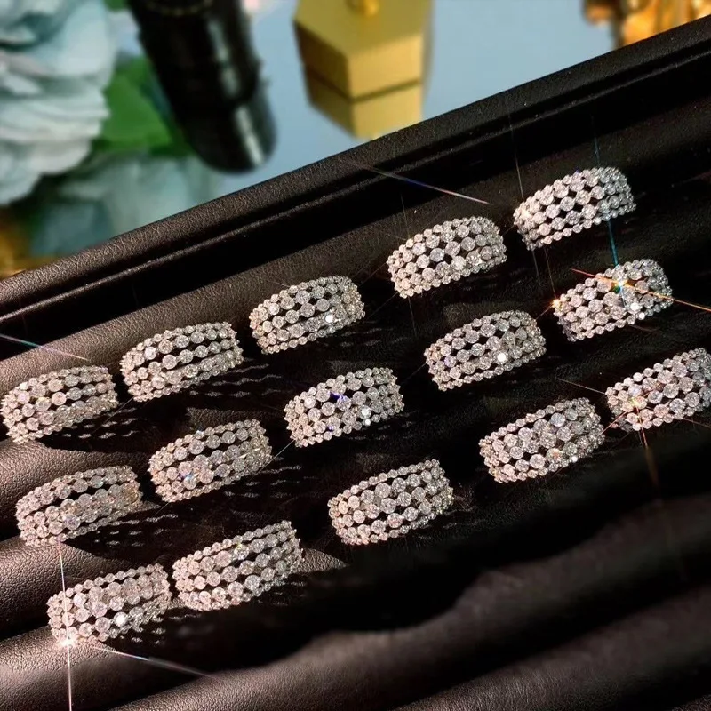 Женское кольцо с бриллиантом 14K белое золото 1 карат позолота 14k большое