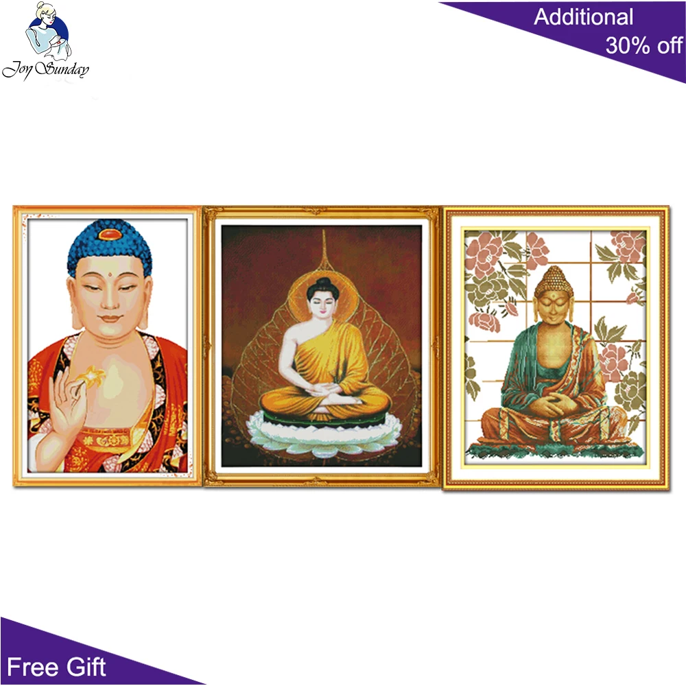 Набор для вышивки крестиком Joy Sunday Sakyamuni R688 R752 R919(9) 14CT 11CT|joy sunday|cross stitch kitscounted cross kits |