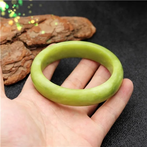 Натуральный зеленый нефритовый браслет очаровательные украшения модные