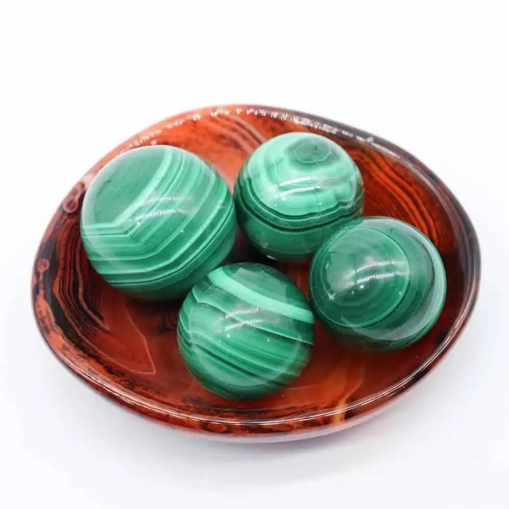 

1pc 20mm-25mm Natural Malachite Mini Sphere Crystal Carving Ball for Decoration