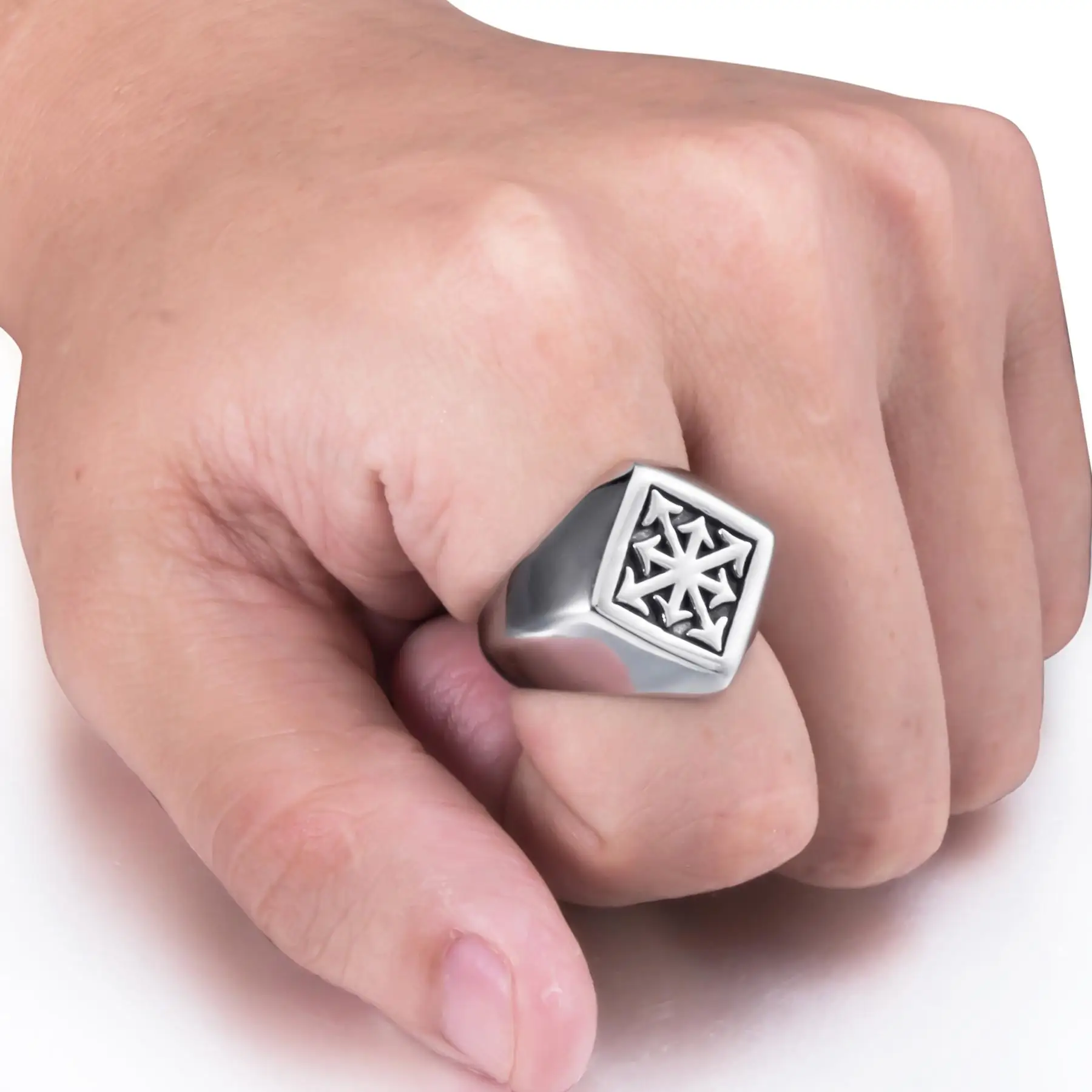 Мужские кольца Elfasio из нержавеющей стали готические волшебные с 8 острыми