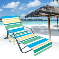 portable beach chair towel long strap beach bed chair towel cover with pocket for summer outdoor garden pool sun lounger cover
