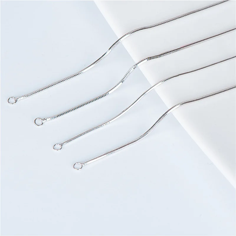 Настоящее чистое серебро 925 пробы восьмиугольная цепочка под змею короткое