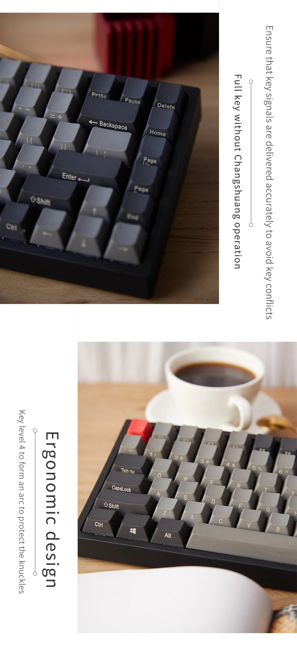 Keycool 84 ключей механическая клавиатура PBT клавиши вишня переключатель для ноутбука, проводной клавиатуры