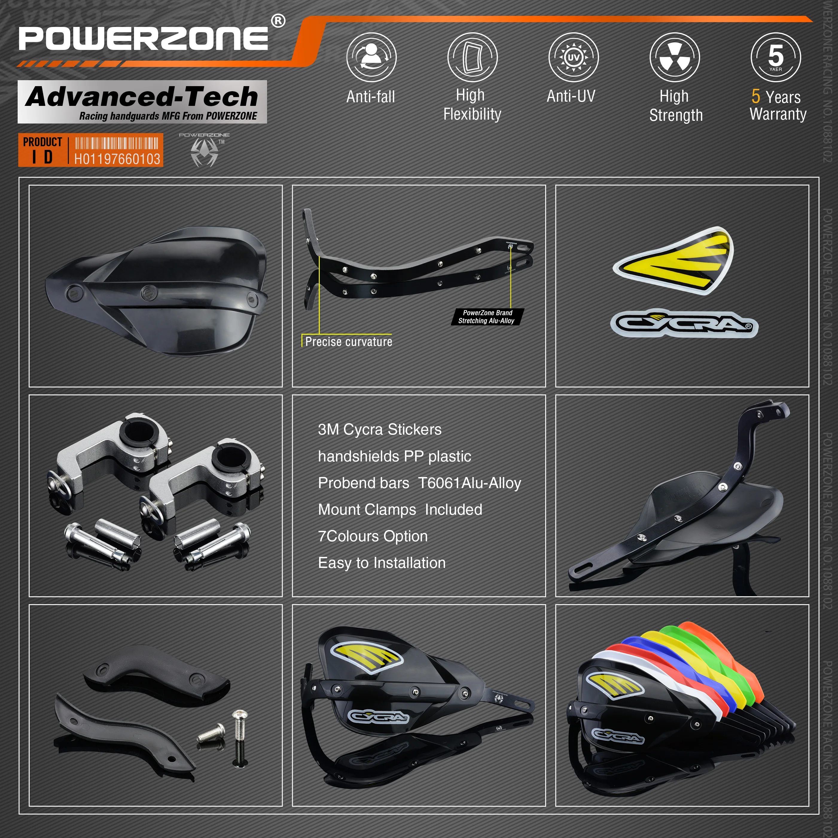 Powerzone Probend рукавицы для Honda KTM ADV EXC EnduroHusqvarna TE CRF WRF DRZ KLX Мотоцикл Байк ATV руль