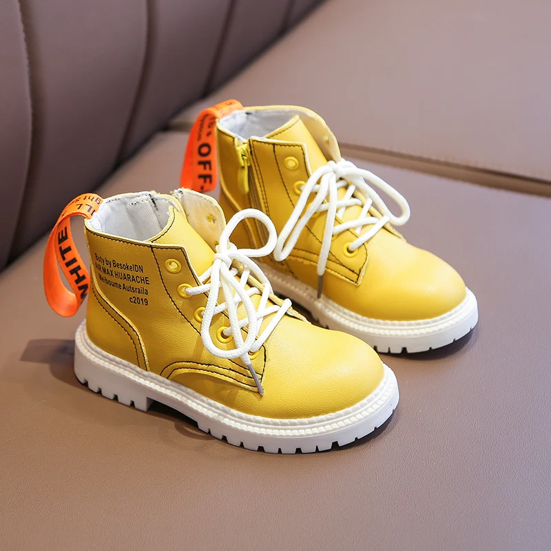 2019 детская обувь сезон осень зима новые ботинки средней высоты для девочек и