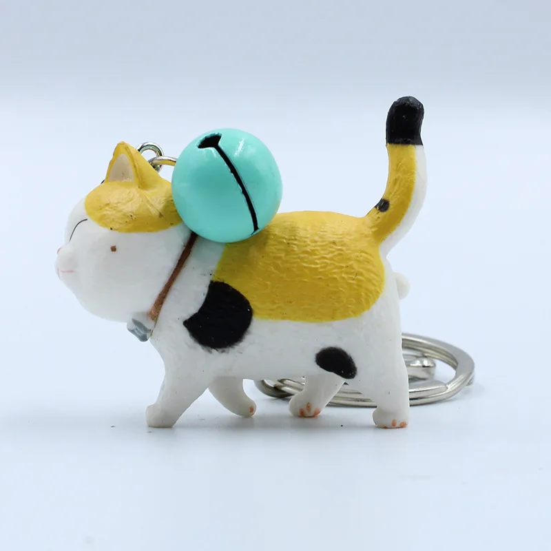 Модный милый брелок с котом из мультфильма колокольчиком брелоки для