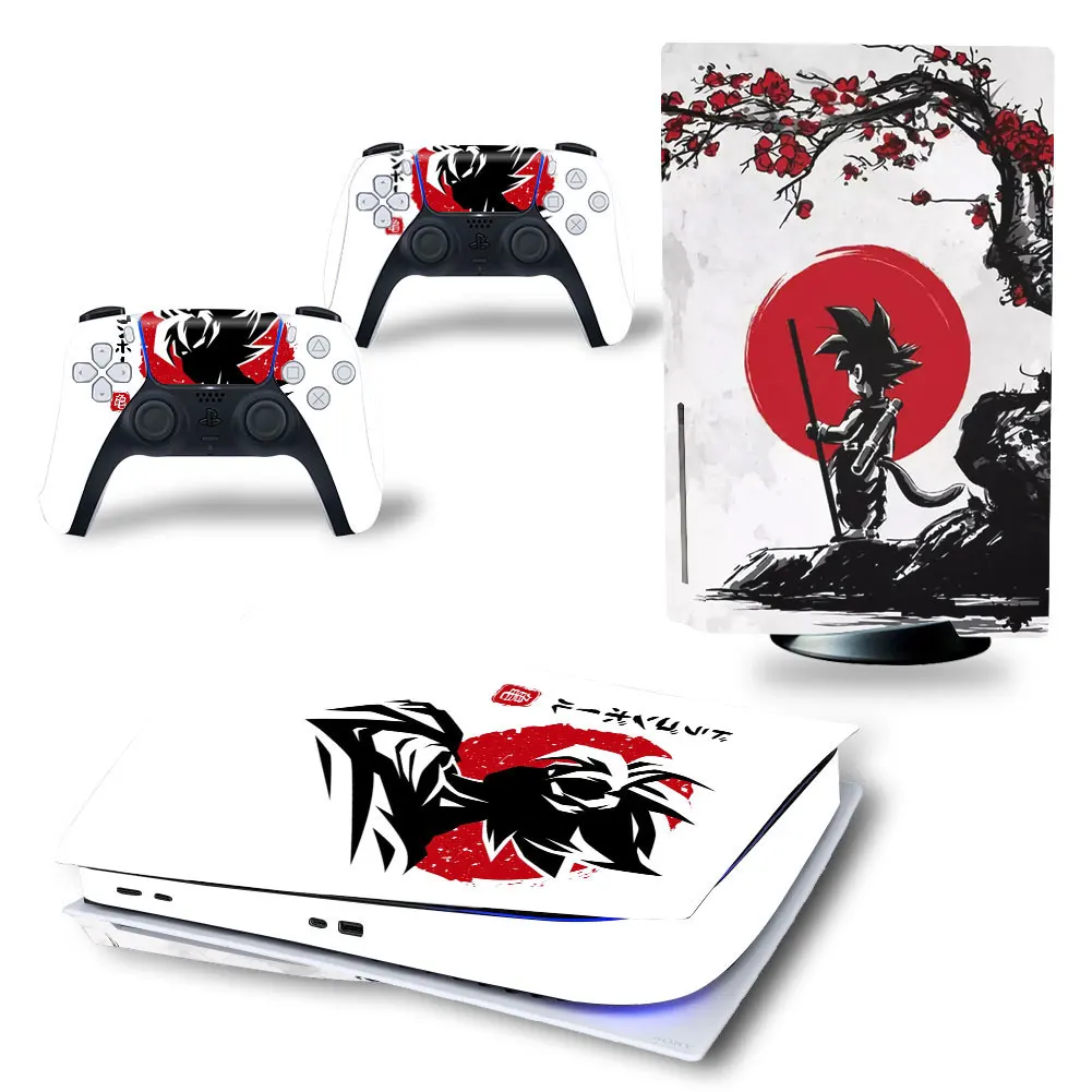 

PS5 Disk Edition Skin Sticker Decal Cover for PlayStation 5 Console and 2 Controllers PS5 Skin Sticker Vinyl Goku Vegeta