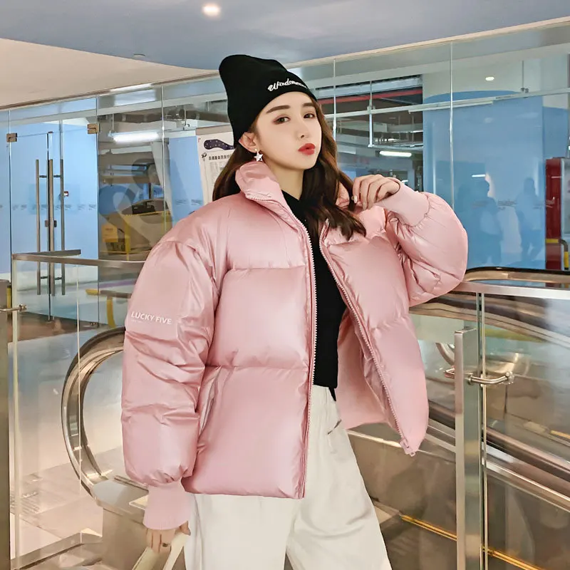 Короткий яркий пуховик 2019 стандартная Повседневная Женская свободная пуховая