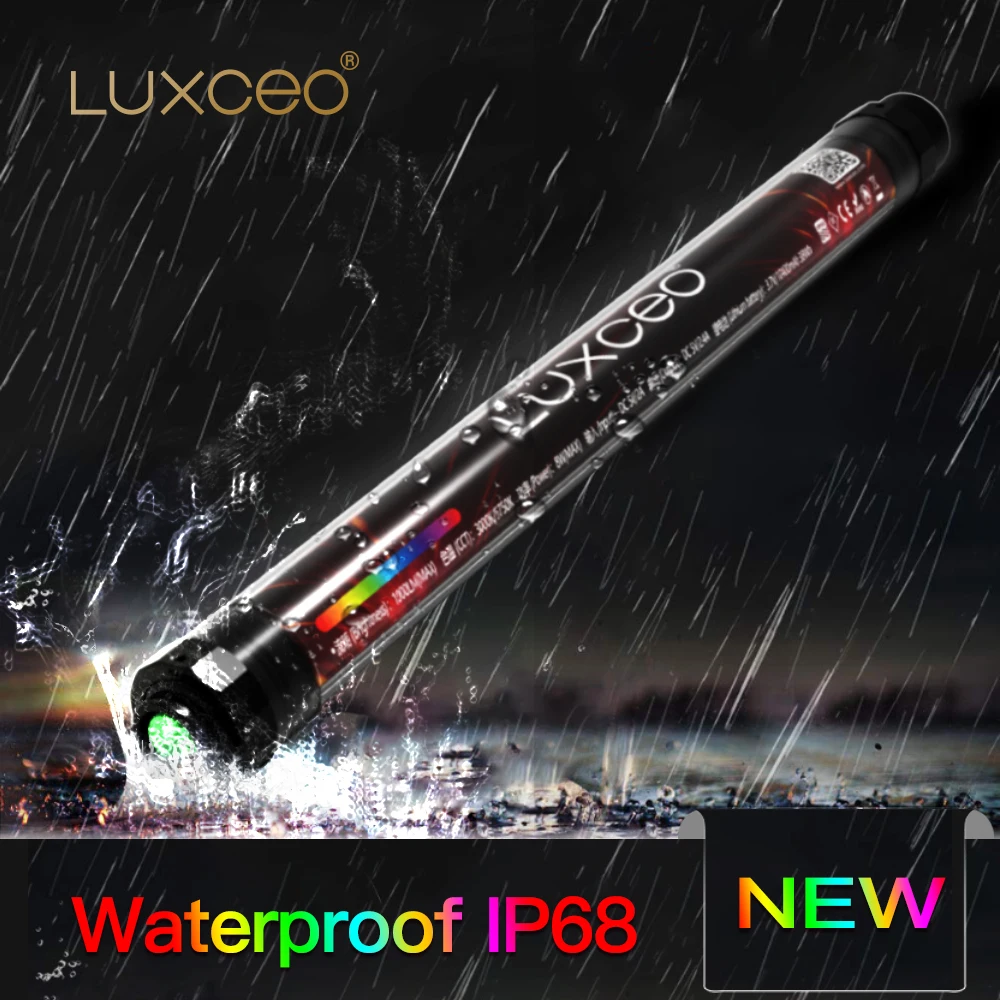 1000lux RGB Video Light Photography Light Waterproof Camping Light IP68 USB Rechargable Emergency Tent Light for Photography