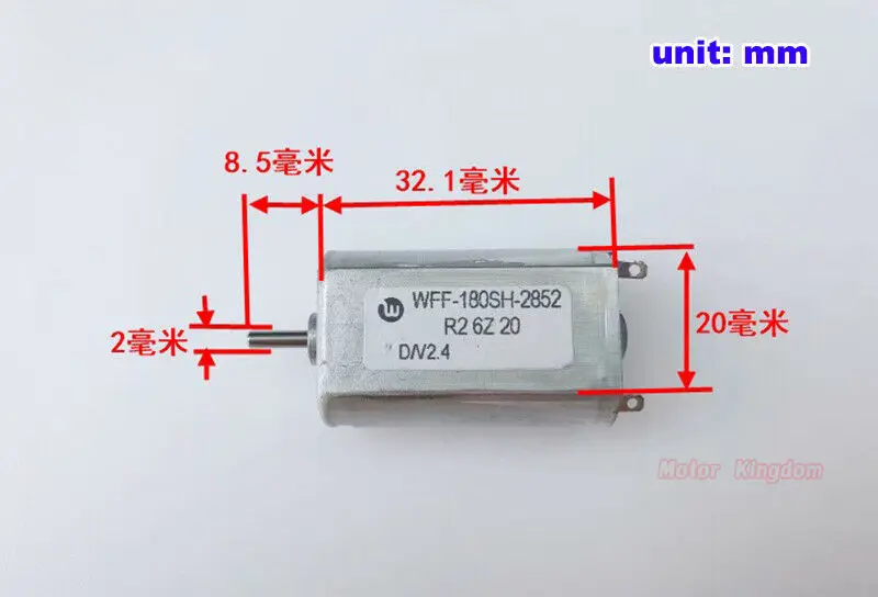 

FF-180SH DC Electric Shaver Mini 180 Motor 2.4V 8300RPM Precious Metal Brush Motor 2mm Dia Shaft