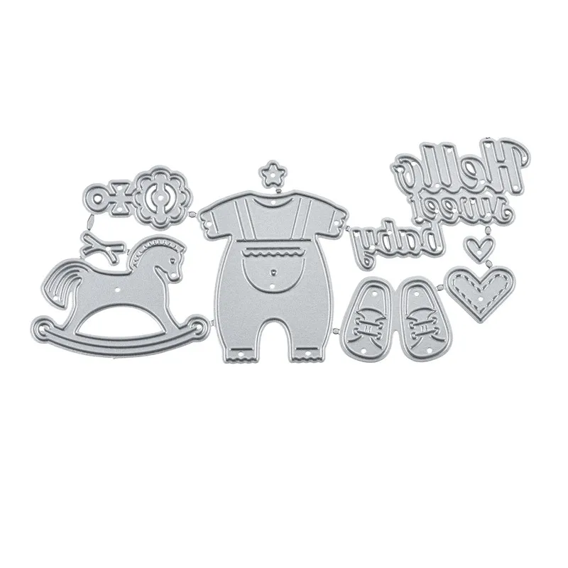 Eastshape Hello Sweet Baby металлические режущие штампы для маленьких туфель режущие штампы для изготовления открыток Скрапбукинг штампы для вырезания трафаретов