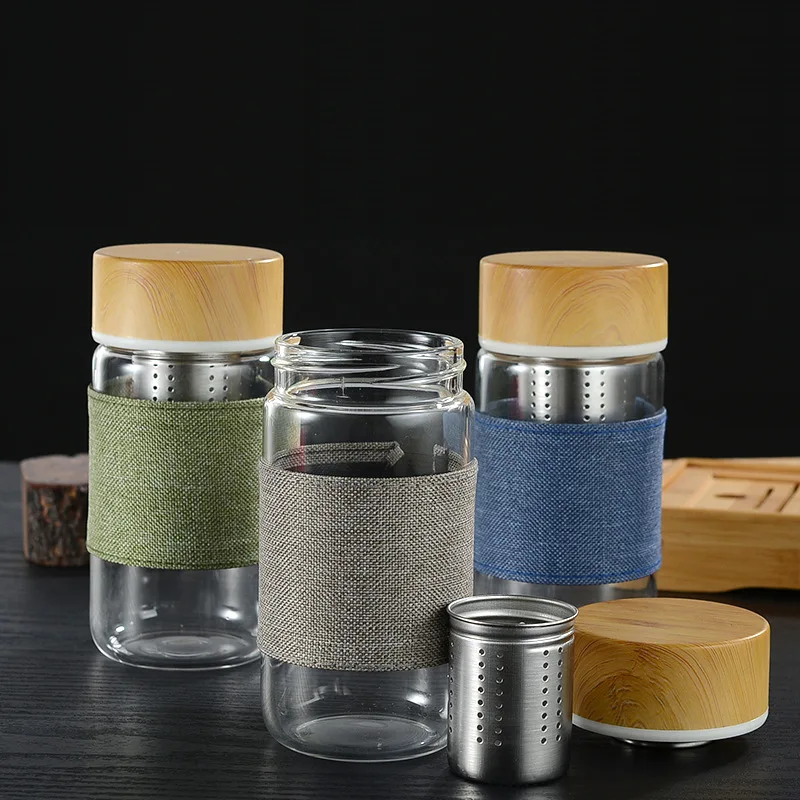 Стеклянная кружка для воды объемом 400 мл бутылка из боросиликатного стекла с