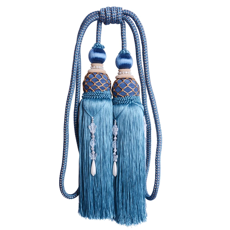 

2 Pcs 4 Balls European Curtain Hanging Ball Double Balls Curtains Tassels Curtain Tiebacks Bandages Brushes Curtain Accessories