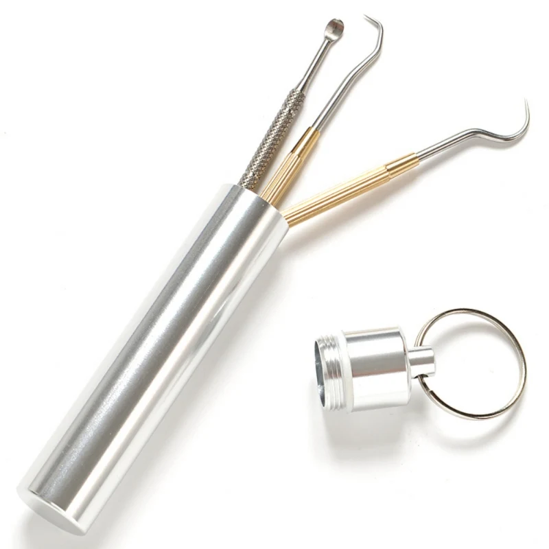 Портативный металлический комплект зубочисток из нержавеющей стали