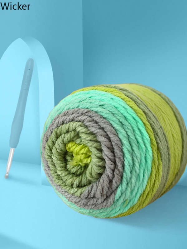 200 г/моток 3 мм акриловая пряжа для ручной вязки искусственная градиентная