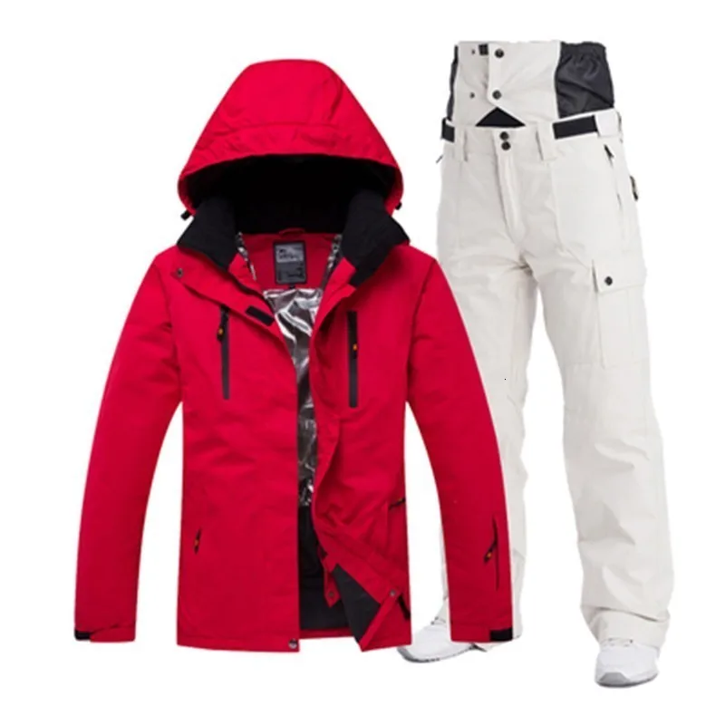 

Men Women Ski Suits Windproof Waterproof Warm Breathable Ski Clothes Couple Winter Outdoor Single And Double Board Ski Pants