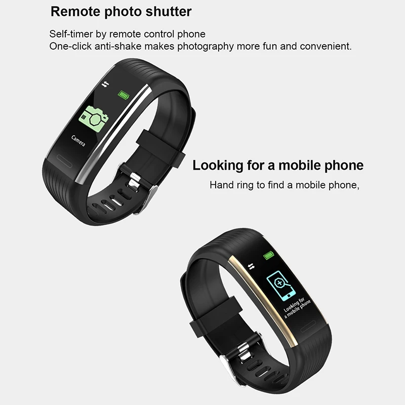 

R1 Smart Band Waterproof Heart Rate Blood Pressure For Men Women Fitness Bracelet Call Reminder