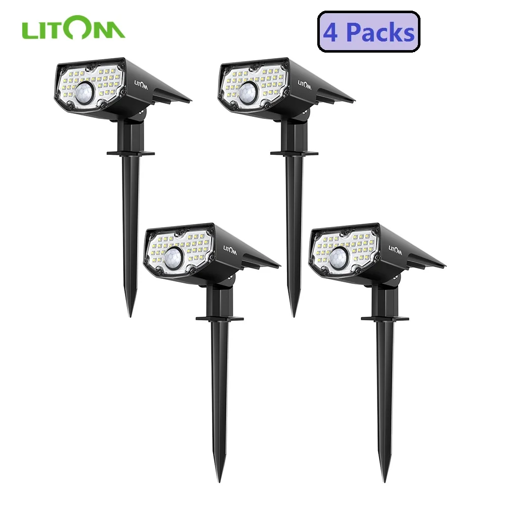 4 шт./упаковка беспроводные садовые фонари на солнечной батарее|Светодиодные