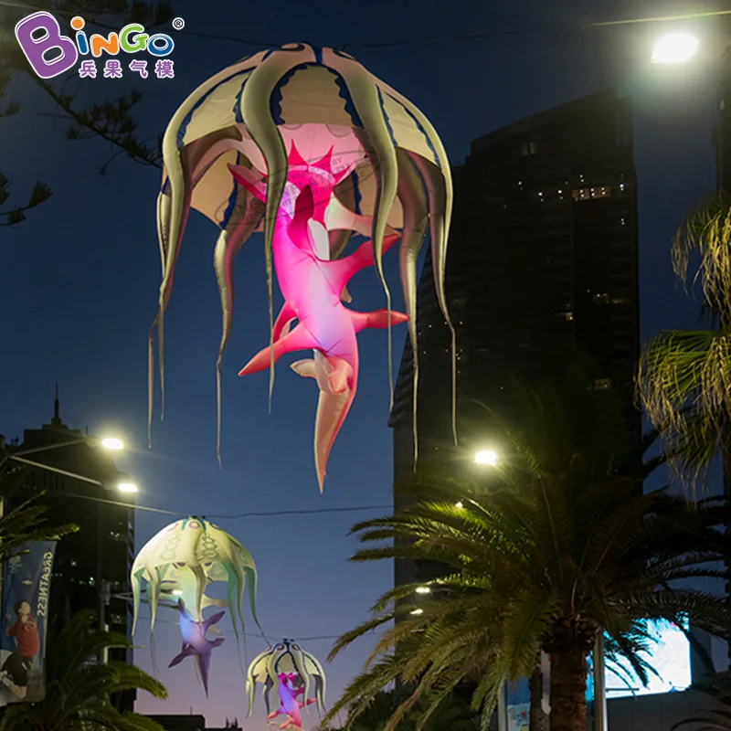 Индивидуальные 2 м высотой подвесной светодиодный Освещение Надувной Шар Медузы